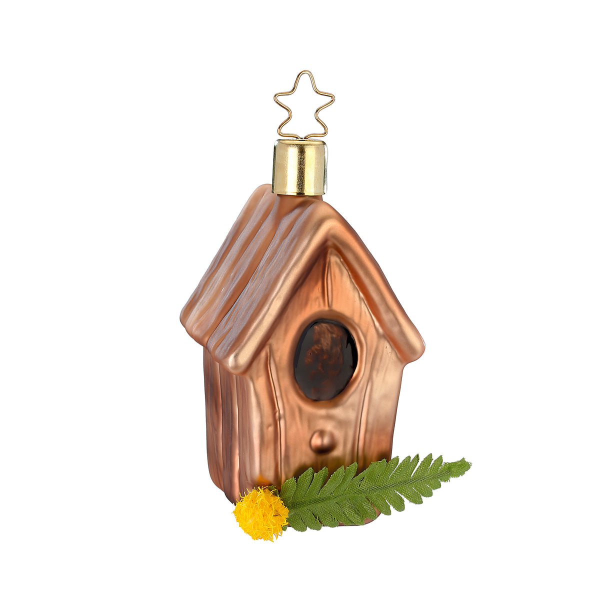 Birdhouse Glass Christmas Ornament