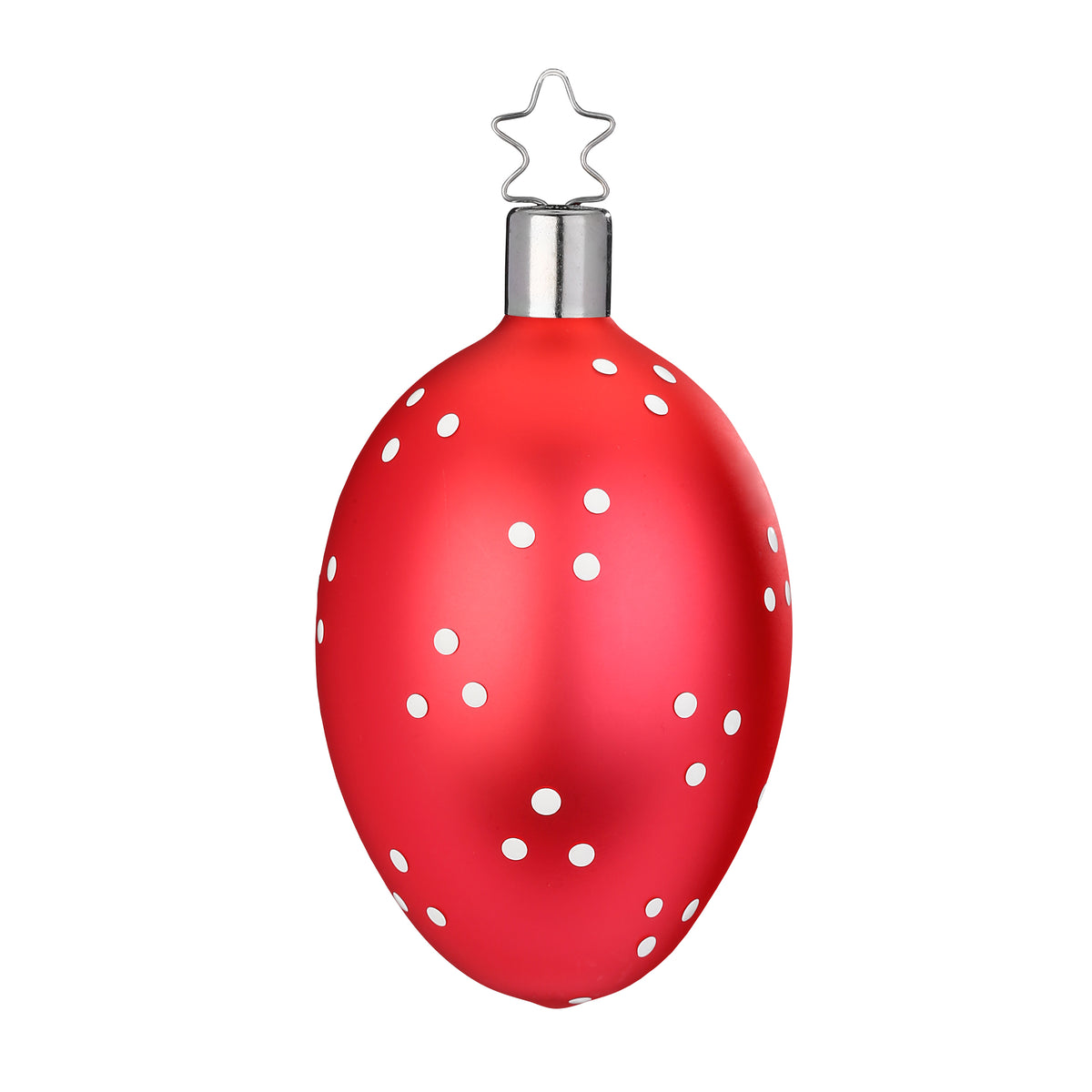Mini Dots Rosy Glass Egg Ornament