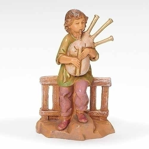 Jonas – 5" Scale Fontanini Boy Bagpiper