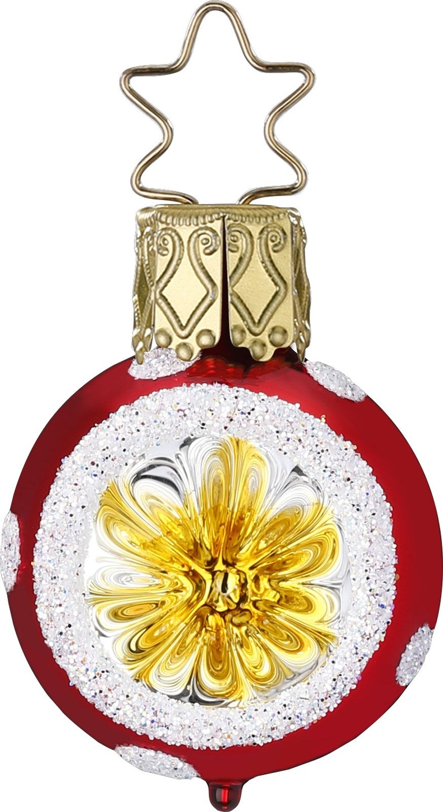 Red Shiny Mini Reflector Glass Ornament – 1.2"