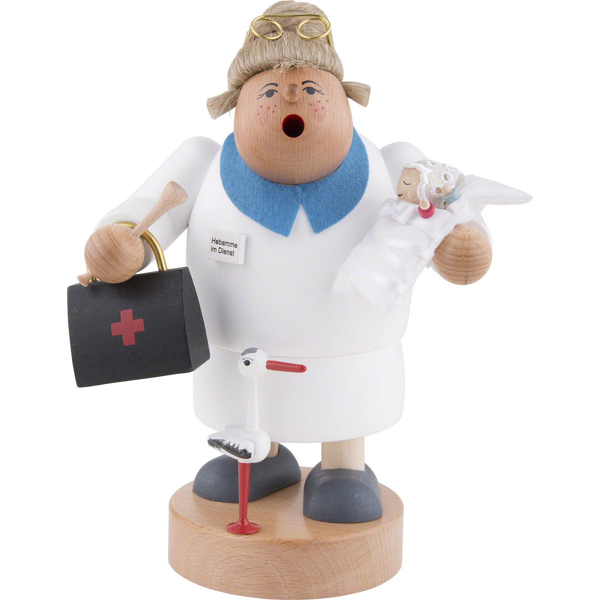 KWO Midwife Wooden Incense Smoker – 20 cm