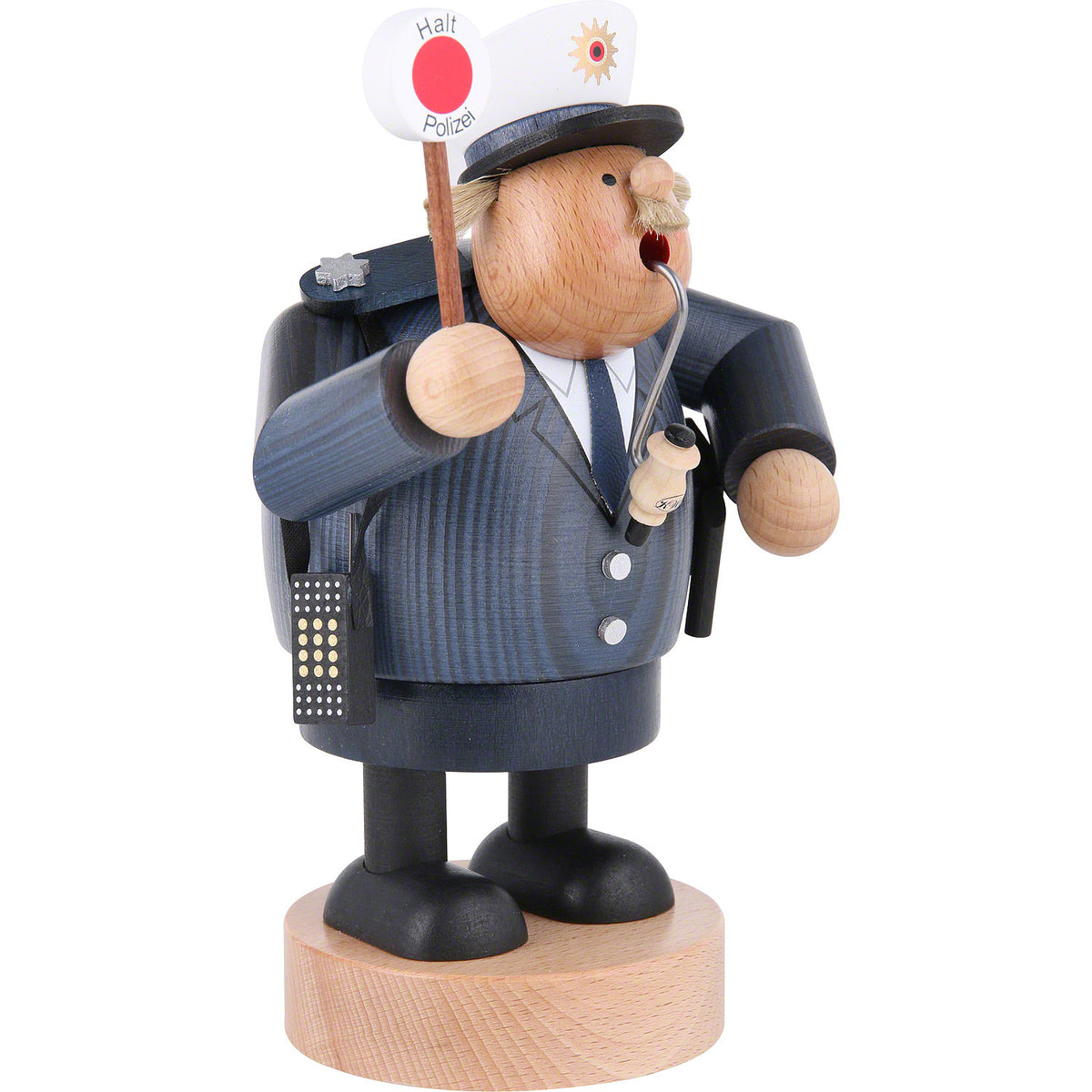 KWO Policeman Wooden Incense Smoker – 20 cm