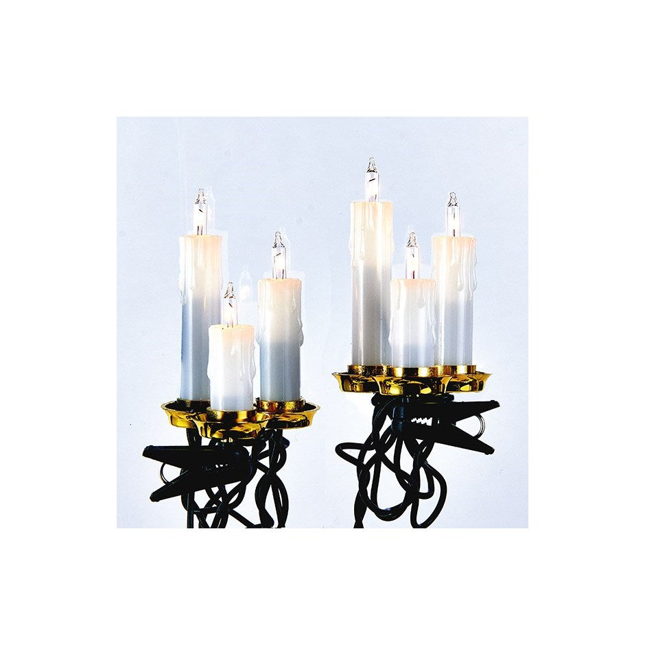 15-Light Triple Clip-On Christmas Candle Light Set