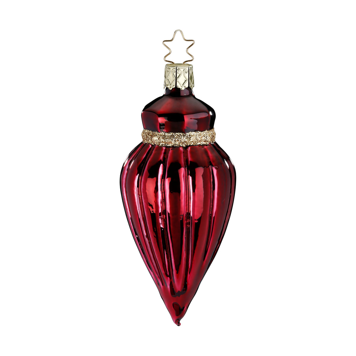 Burgundy Jewel Glass Christmas Ornament