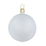 Pearl White Glass Ornament - 2.4"