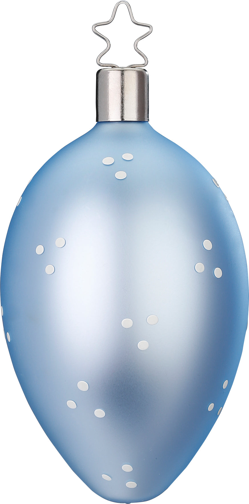 Mini Dots Azure Glass Egg Ornament