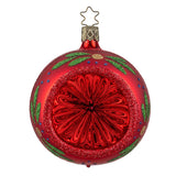 Blossom Glamour Red Glass Ornament - 2.4"