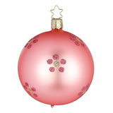 Blossom Dance Pink Matte Glass Ornament – 2.4"