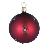 Blossom Dance Burgundy Ornament – 2.4"