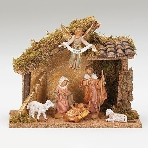 Fontanini Italian Stable with 6 Figures – 5" Scale