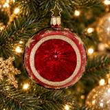 Sparkling Sky Red Reflector Ornament - 2.4"