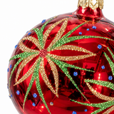 Blossom Magic Red Glass Ornament - 3.2"