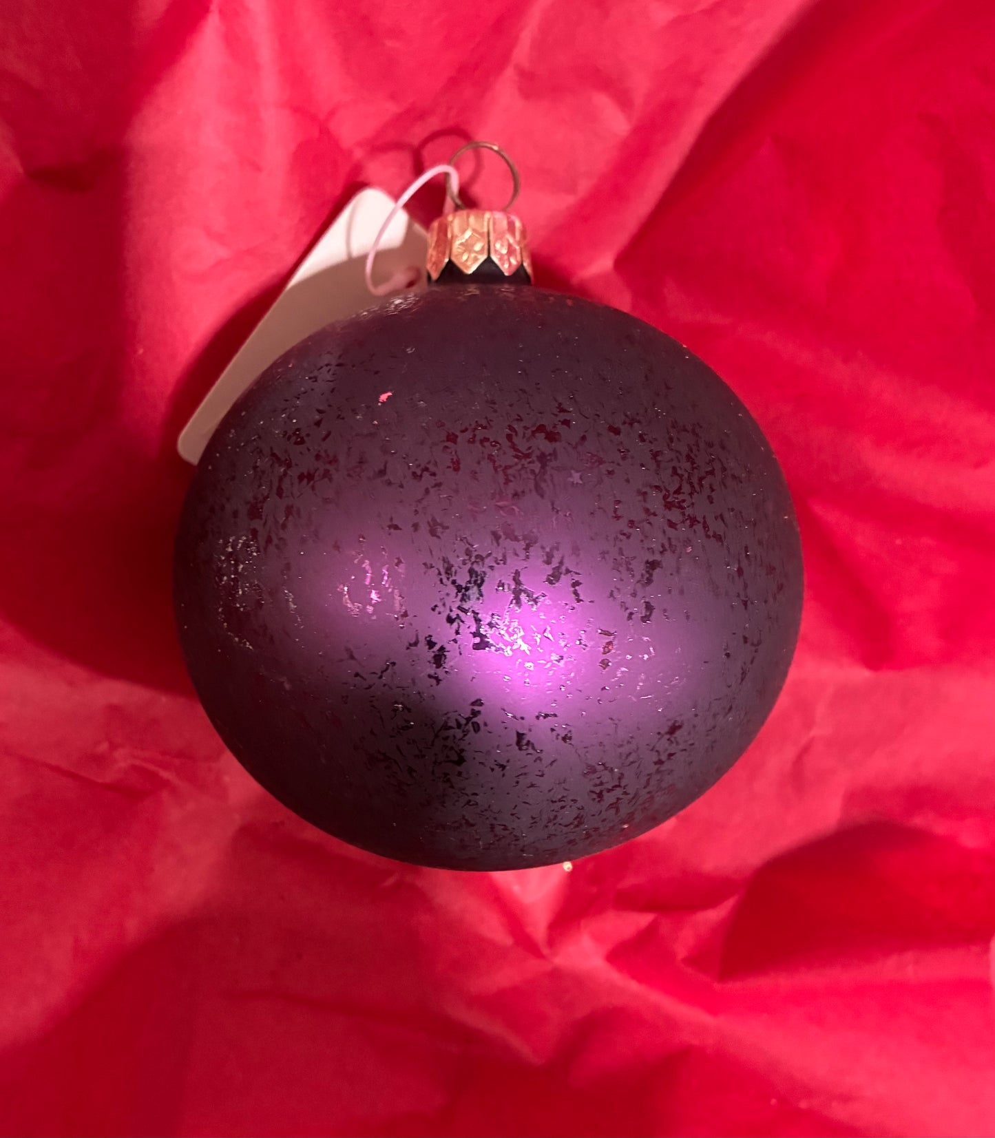Purple Glass Ball Christmas Ornament