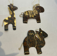 Metal African Animal Ornament