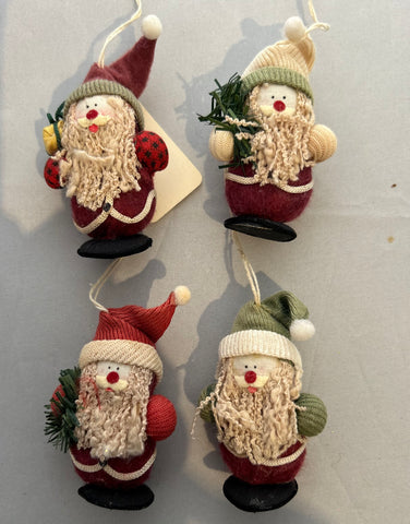 Fabric Santas