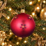 Two-Tone Blossom Dance Glass Ornament – 3.2"