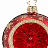 Sparkling Sky Red Reflector Ornament - 2.4"