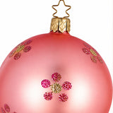Blossom Dance Pink Matte Glass Ornament – 2.4"