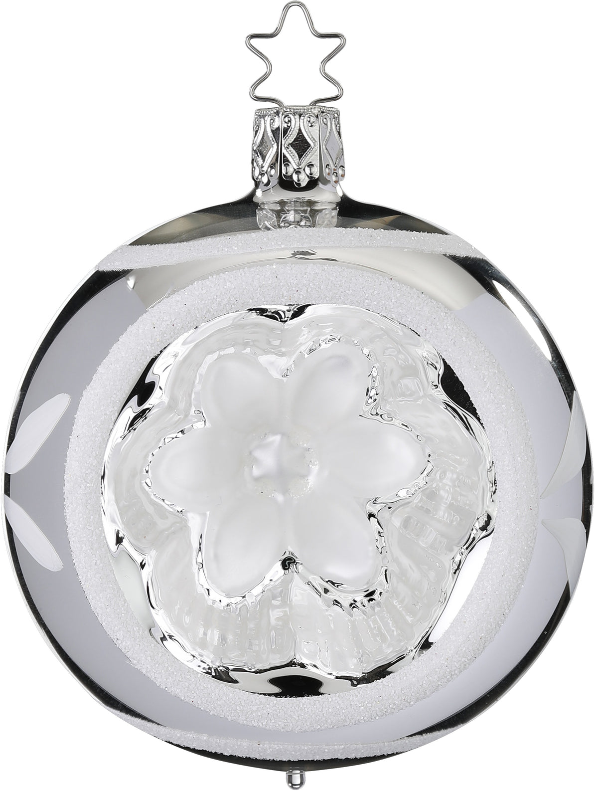 Silver Shiny Reflector Ball Ornament – 3.2"