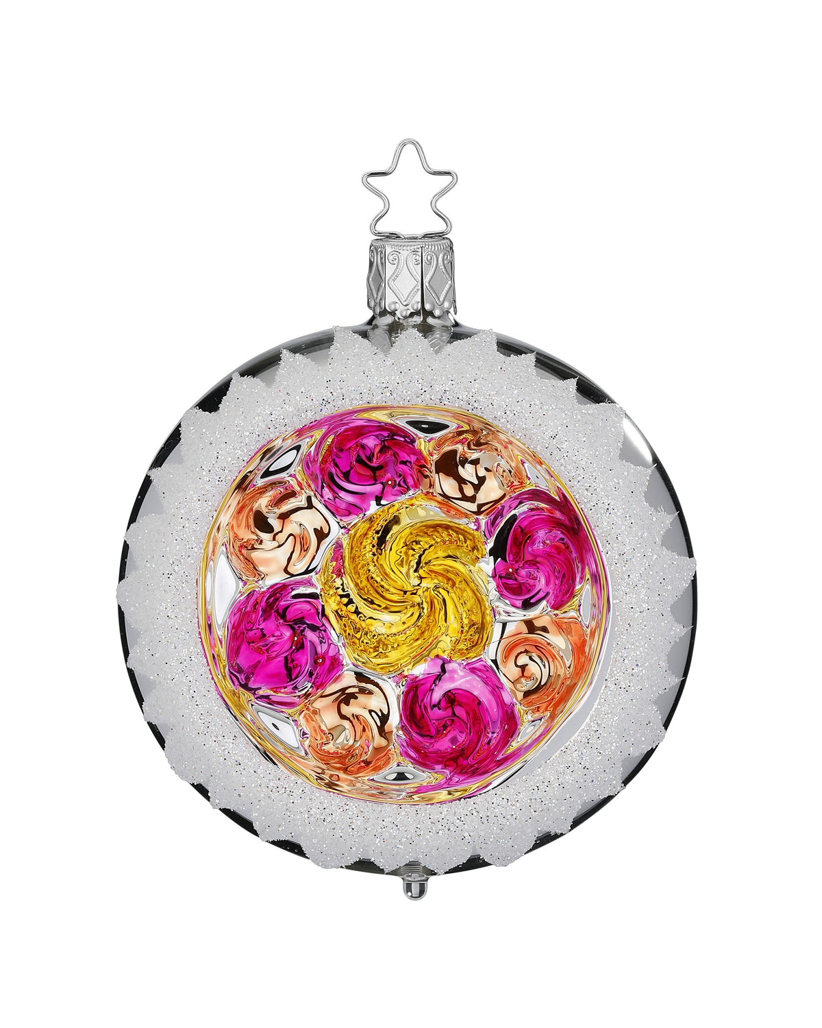 Silver Shiny Reflector Christmas Ornament – 3.2"