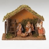 4 Piece Nativity set with stable