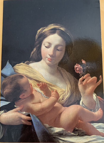 Blank Card Madonna with a Rose